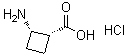 结构式 CAS# 551936-38-0, (1R,2S)-rel-2-氨基环丁烷羧酸盐酸盐