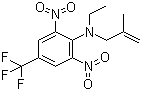 structure of CAS# 55283-68-6, Ethalfluralin;N-Ethyl-N-(2-methyl-2-propenyl)-2,6-dinitro-4-(trifluoromethyl)benzenamine