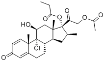 structure of CAS# 5534-08-7, Beclometasone Dipropionate EP Impurity B;Beclomethasone 21-Acetate 17-Propionate;21-(Acetyloxy)-9-chloro-11ß-hydroxy-16ß-methyl-3,20-dioxopregna-1,4-dien-17-yl propanoate