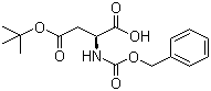 structure of CAS# 5545-52-8, N-Cbz-L-Aspartic acid 4-tert-butyl ester;N-Benzyloxycarbonyl-L-aspartic acid 4-tert-butyl ester