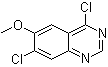 structure of CAS# 55496-51-0, 4,7-Dichloro-6-methoxyquinazoline