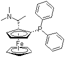 (R)-(-)-N,N-二甲基-1-(2-二苯膦基)二茂铁乙胺分子结构 (CAS 55700-44-2)
