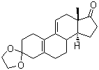 structure of CAS# 5571-36-8, Estradiene dione-3-keta;Cyclic-3-(1,2-ethanediyl acetal)-estra-5(10),9(11)-dien-3,17-dione