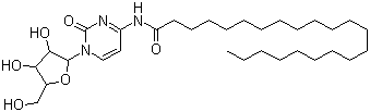结构式 CAS# 55726-47-1, 依诺他滨; 山嵛阿糖嘧啶; N-[1-[3,4-二羟基-5-(羟甲基)氧杂环戊-2-基]-2-氧代嘧啶-4-基]山嵛酸酰胺