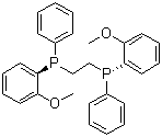 结构式 CAS# 55739-58-7, (1R,2R)-二[(2-甲氧基苯基)苯基膦]乙烷; (R,R)-1,2-乙二基双[(2-甲氧苯基)苯基膦]