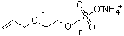 Allyloxy polyethoxy ammonium sulfate molecular structure (CAS 55866-85-8)
