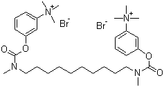 structure of CAS# 56-94-0, Demecarium bromide;3,3'-(1,10-Decanediylbis((methylimino)carbonyloxy))bis(N,N,N-trimethyl-benzenaminium)) dibromide