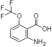 结构式 CAS# 561304-48-1, 2-氨基-6-(三氟甲氧基)-苯甲酸
