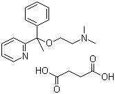 structure of CAS# 562-10-7, Doxylamine succinate;N,N-Dimethyl-2-[1-phenyl-1-(2-pyridinyl)ethoxy]ethanamine succinate