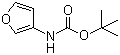 结构式 CAS# 56267-48-2, 呋喃-3-基氨基甲酸叔丁酯