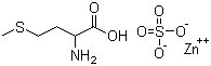 structure of CAS# 56329-42-1, Zinc methionine sulfate;Zinc 2-amino-4-methylsulfanylbutanoic acid sulfate; Hydrogen (L-methioninato-N,O,S)(sulphato(2-)-O)zincate(1-)
