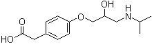 structure of CAS# 56392-14-4, Metoprolol acid;4-(2-Hydroxy-3-isopropylaminopropoxy)phenylacetic acid; Atenolol acid; H 117/04; SL 77-010