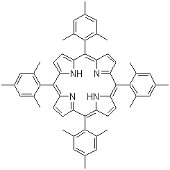 结构式 CAS# 56396-12-4, 5,10,15,20-四(2,4,6-三甲基苯基)-21H,23H-卟吩