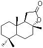 structure of CAS# 564-20-5, Sclareolide;(3aR)-(+)-Sclareolide; Decahydro tetramentyl naphtho-furanone; [3aR-(3aalpha,5abeta,9aalpha,9bbeta)]Decahydro-3a,6,6,9a-tetramethylnaphth[2,1-b]furan-2(1H)-one