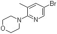 structure of CAS# 566158-47-2, 5-Bromo-3-methyl-2-(morpholino)pyridine