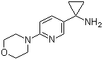 structure of CAS# 566161-18-0, 1-[6-(4-Morpholinyl)-3-pyridinyl]cyclopropanamine