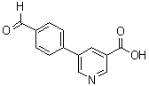 结构式 CAS# 566198-28-5, 5-(4-甲酰基苯基)-3-吡啶羧酸