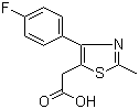 结构式 CAS# 568543-71-5, 4-(4-氟苯基)-2-甲基噻唑-5-乙酸