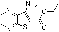 structure of CAS# 56881-21-1, 7-Aminothieno[2,3-b]pyrazine-6-carboxylic acid ethyl ester