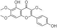结构式 CAS# 569-80-2, Penduletin; 4',5-二羟基-3,6,7-三甲氧基黄酮