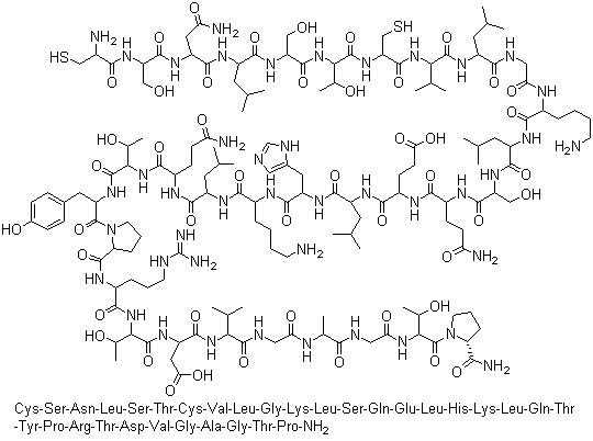 structure of CAS# 57014-02-5, Calcitonin eel;Thyrocalcitonin eel