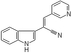 结构式 CAS# 57046-73-8, Paprotrain; (alphaZ)-alpha-(3-吡啶基亚甲基)-1H-吲哚-3-乙腈