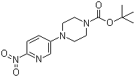 structure of CAS# 571189-16-7, 4-(6-Nitro-3-pyridinyl)-1-piperazinecarboxylic acid tert-butyl ester;4-(6-Nitropyridin-3-yl)piperazine-1-carboxylic acid tert-butyl ester; 4-(6-Nitropyridin-3-yl)piperazine-1-carboxylic acid tert-butyl ester