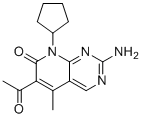 structure of CAS# 571189-64-5, Palbociclib Impurity 16;6-acetyl-2-amino-8-cyclopentyl-5-methylpyrido[2,3-d]pyrimidin-7-one