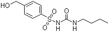 structure of CAS# 5719-85-7, 4-Hydroxytolbutamide;N-(Butylaminocarbonyl)-4-hydroxymethylbenzenesulfonamide