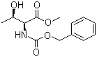 结构式 CAS# 57224-63-2, N-苄氧羰酰基-L-苏氨酸甲酯