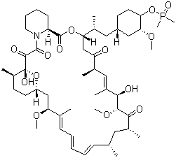 structure of CAS# 572924-54-0, Deforolimus;AP 23573; MK 8669; 42-(Dimethylphosphinate)rapamycin; Ridaforolimus