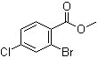 structure of CAS# 57381-62-1, 2-Bromo-4-chlorobenzoic acid methyl ester;Methyl 2-bromo-4-chlorobenzoate