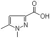 structure of CAS# 5744-59-2, 1,5-Dimethylpyrazole-3-carboxylic acid;1,5-Dimethyl-1H-pyrazole-3-carboxylic acid