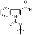 结构式 CAS# 57476-50-3, 3-甲酰基-1H-吲哚-1-羧酸叔丁酯