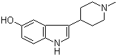 structure of CAS# 57477-39-1, 3-(1-Methyl-4-piperidinyl)-1H-indol-5-ol;BRL 54443