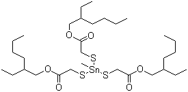 结构式 CAS# 57583-34-3, 甲基锡三(巯基乙酸异辛酯); 甲基硫醇锡; 硫醇甲基锡