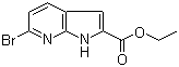 structure of CAS# 577711-94-5, Ethyl 6-bromo-1H-pyrrolo[2,3-b]pyridine-2-carboxylate