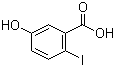 结构式 CAS# 57772-57-3, 5-羟基-2-碘苯甲酸