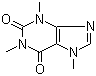 structure of CAS# 58-08-2, Caffeine;1,3,7-Trimethylxanthine; 3,7-Dihydro-1,3,7-trimethyl-1H-purine-2,6-dione