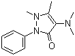 structure of CAS# 58-15-1, Aminophenazone;4-Dimethylaminoantipyrine; 4-Dimethylamino-2,3-dimethyl-1-phenylpyrazol-5-one