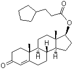 structure of CAS# 58-20-8, Testosterone cypionate;Depo-Testosterone; Testosterone cyclopentylpropionate