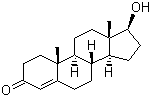 structure of CAS# 58-22-0, Testosterone;trans-Testosterone; Androlin; Android; Halotensin; Oreton; Testex; Testoderm; Testred; Virilon; Androst-4-en-17b-ol-3-one; 17b-Hydroxyandrost-4-ene-3-one