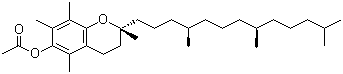 structure of CAS# 58-95-7, D-alpha-Tocopheryl acetate;Vitamine E-acetate; [2R-[2R*(4R*,8R*)]]-3,4-Dihydro-2,5,7,8-tetramethyl-2-(4,8,12-trimethyltridecyl)-2H-1-benzopyran-6-ol acetate