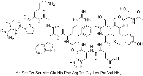 alpha-Melanocyte stimulating hormone molecular structure (CAS 581-05-5)