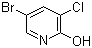 结构式 CAS# 58236-70-7, 5-溴-3-氯-2-羟基吡啶