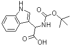 alpha-[[(1,1-Dimethylethoxy)carbonyl]amino]-1H-indole-3-acetic acid molecular structure (CAS 58237-94-8)
