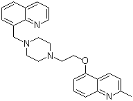 结构式 CAS# 584555-10-2, 2-甲基-5-[2-[4-(8-喹啉基甲基)-1-哌嗪基]乙氧基]-喹啉