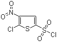 structure of CAS# 58457-24-2, 2-Chloro-3-nitrothiophene-5-sulphonyl chloride;5-Chloro-4-nitro-2-thiophenesulfonyl chloride