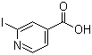 结构式 CAS# 58481-10-0, 2-碘吡啶-4-羧酸