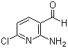 structure of CAS# 58584-61-5, 2-Amino-6-chloro-3-pyridinecarboxaldehyde